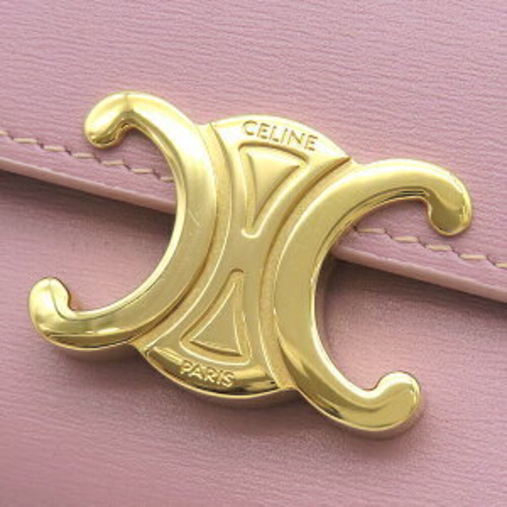 Celine wallet compact pink leather Triomphe coin - Picture 8 of 14